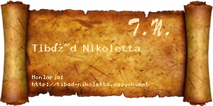 Tibád Nikoletta névjegykártya